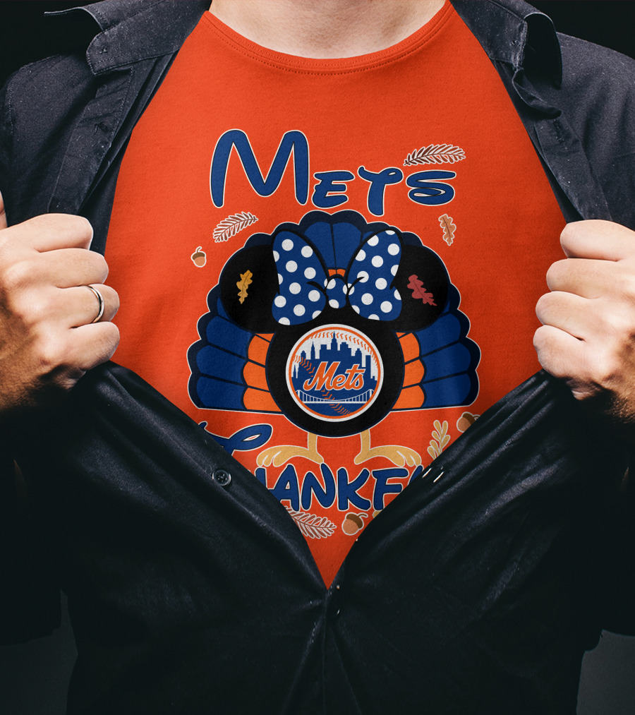 Mets Thankful Thanksgiving Minnie T-Shirt