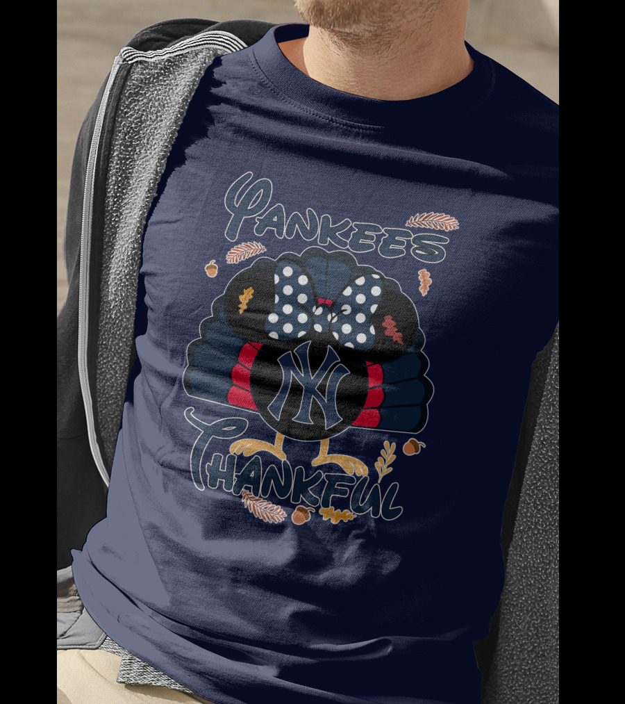 Yankees Thankful Minnie Thanksgiving T-Shirt