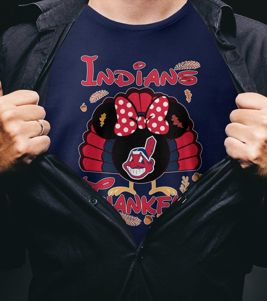 Indians Thankful Minnie Thanksgiving T-Shirt