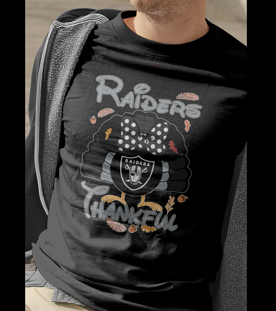 Raiders Thankful Minnie Thanksgiving T-Shirt