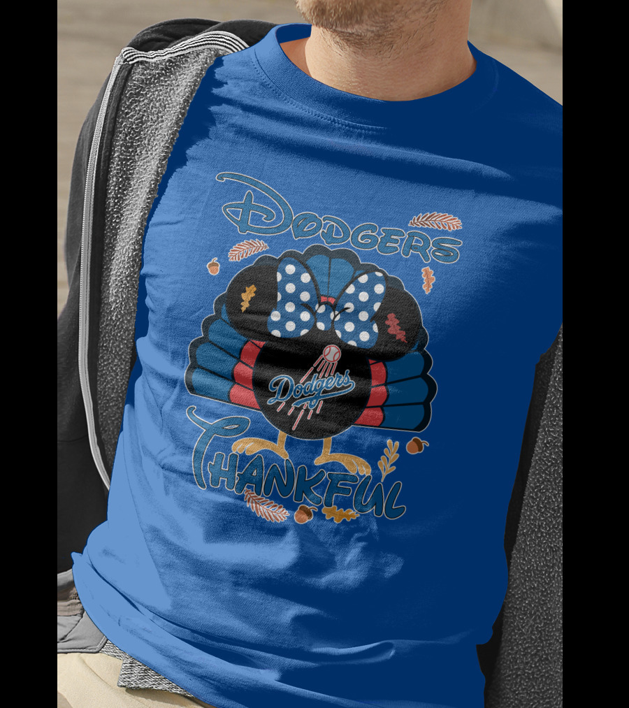 Dodgers Thankful Minnie Thanksgiving T-Shirt