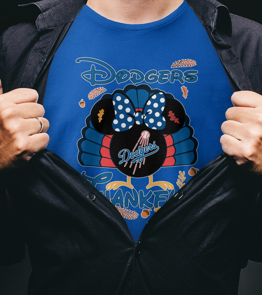 Dodgers Thankful Minnie Thanksgiving T-Shirt