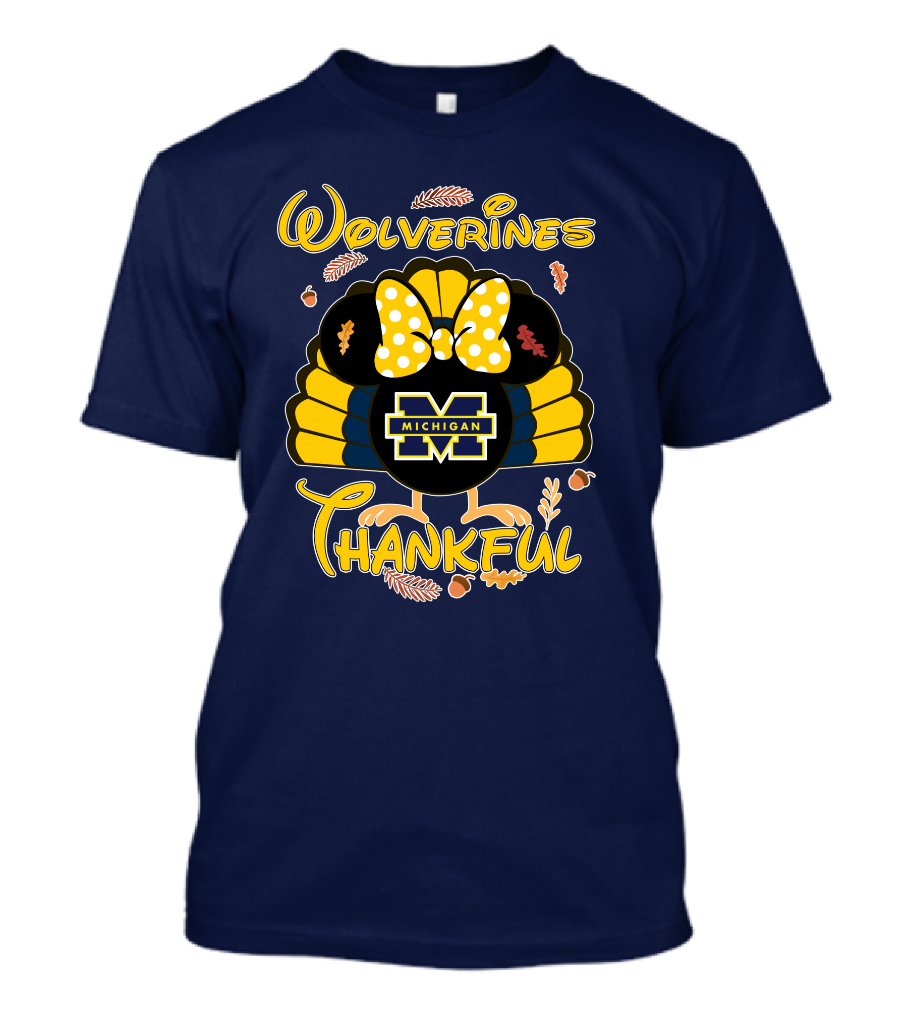 Wolverines Thankful Michigan Minnie T-Shirt