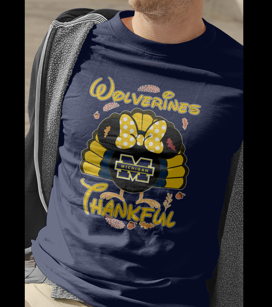 Wolverines Thankful Michigan Minnie T-Shirt