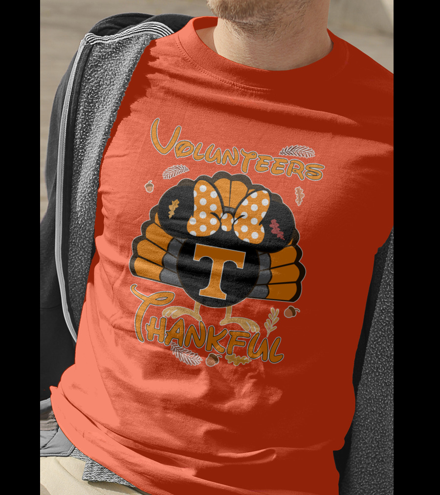 Volunteers Thankful Tennessee Minnie Thanksgiving T-Shirt