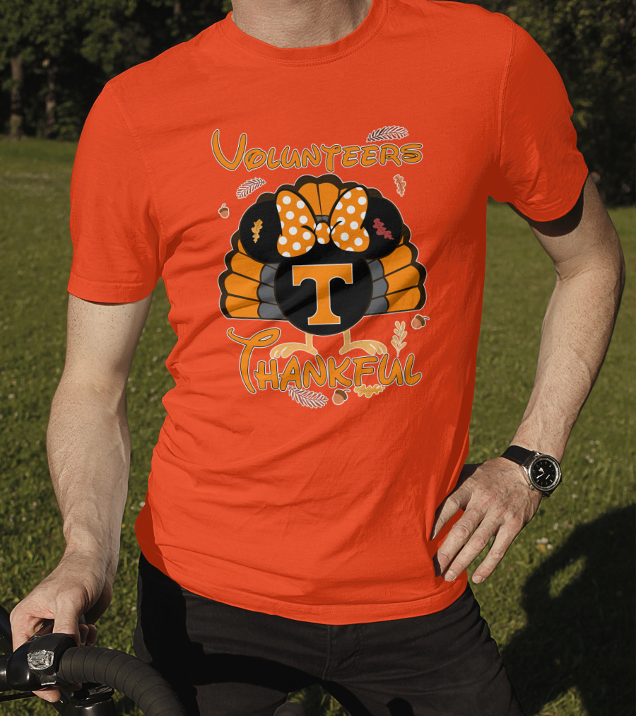 Volunteers Thankful Tennessee Minnie Thanksgiving T-Shirt