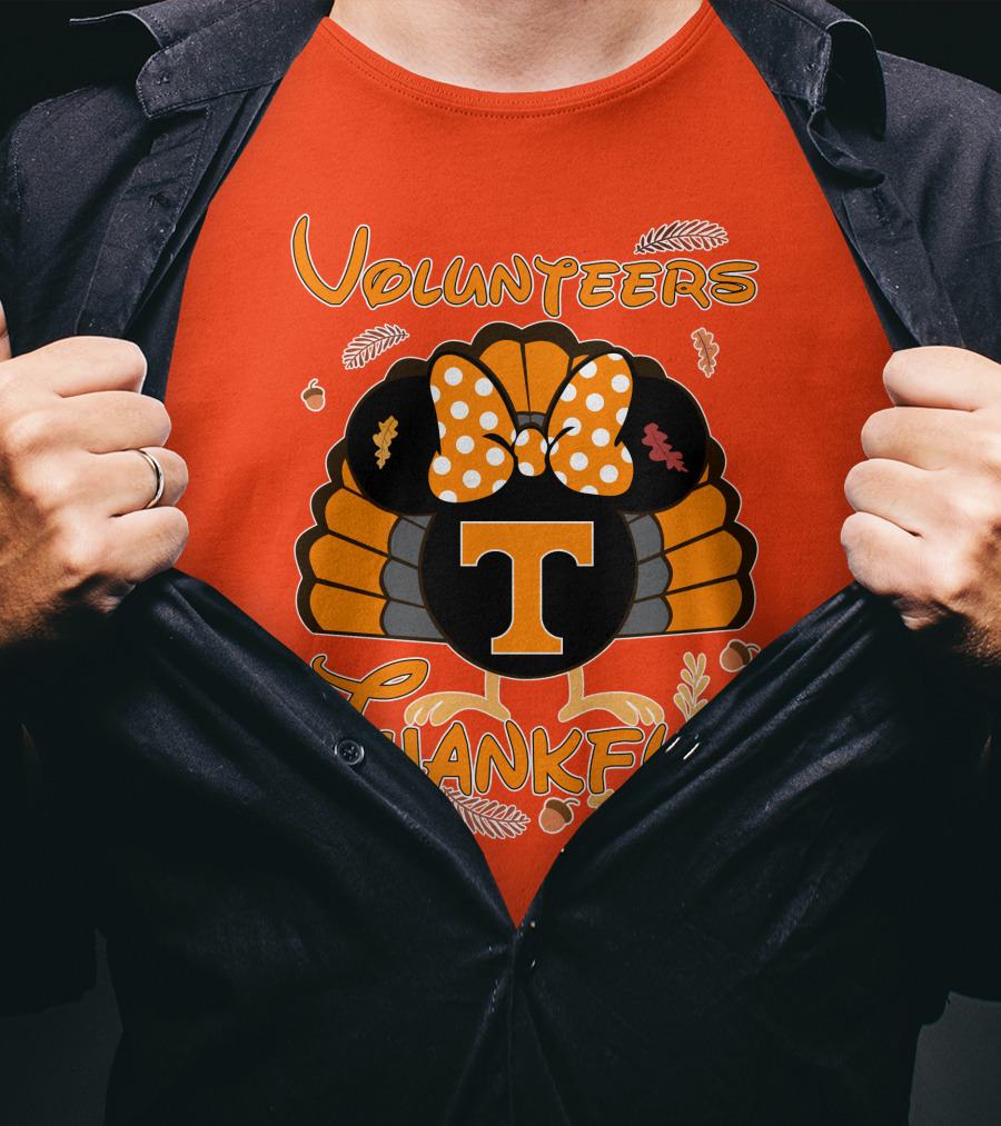 Volunteers Thankful Tennessee Minnie Thanksgiving T-Shirt
