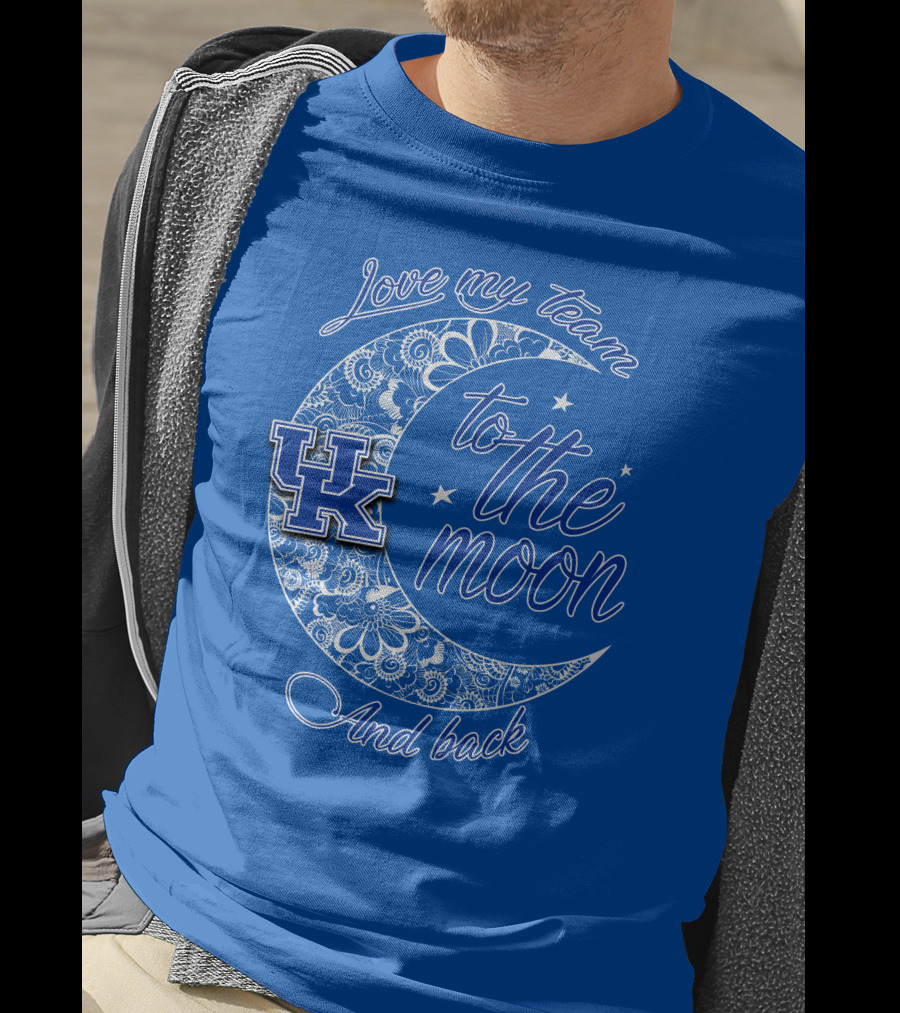 Kentucky Wildcats Love My Team To The Moon And Back UK T-Shirt