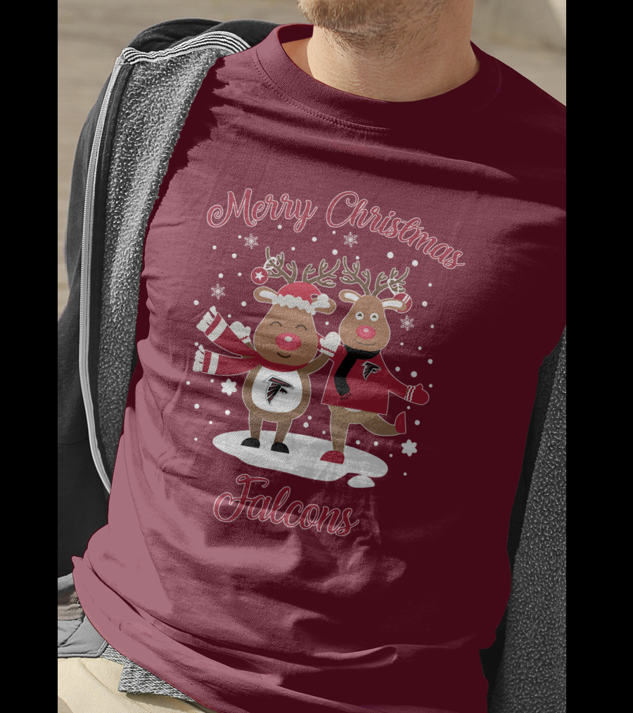 Merry Christmas Atlanta Falcons Reindeer T-Shirt