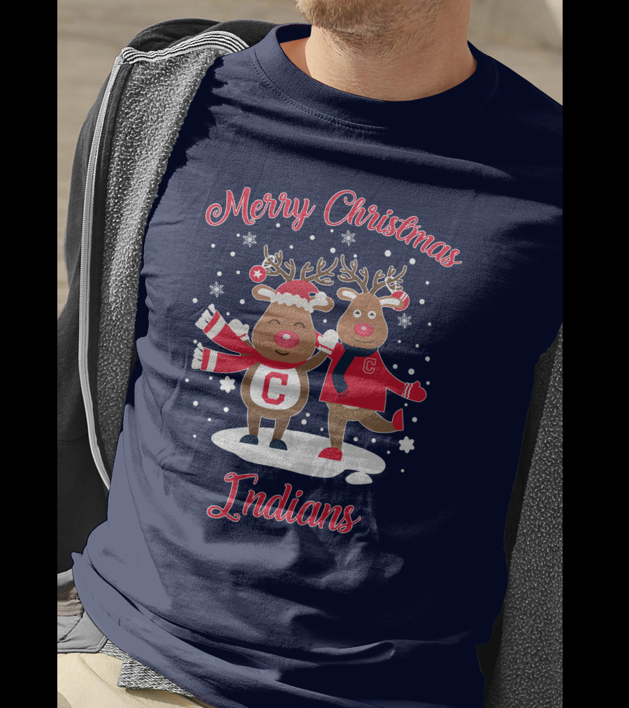 Merry Christmas Indians Reindeer With C T-Shirt