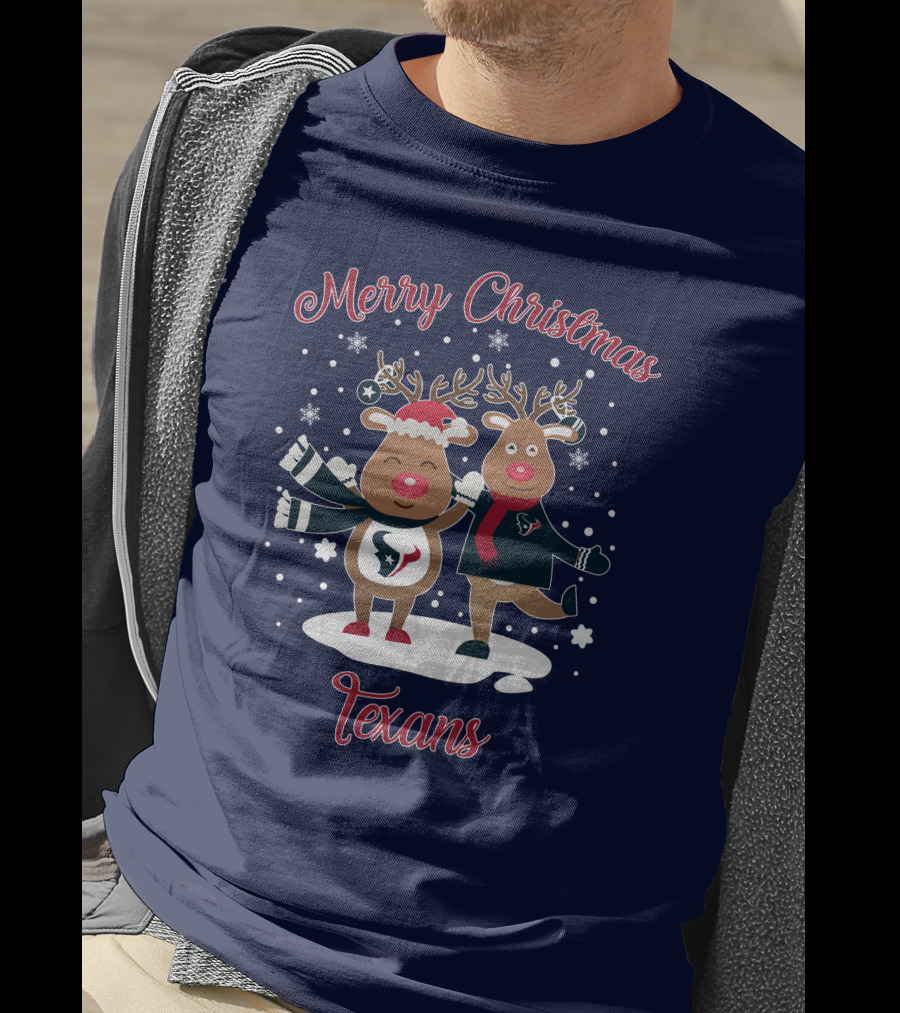 Merry Christmas Houston Texans Reindeer T-Shirt