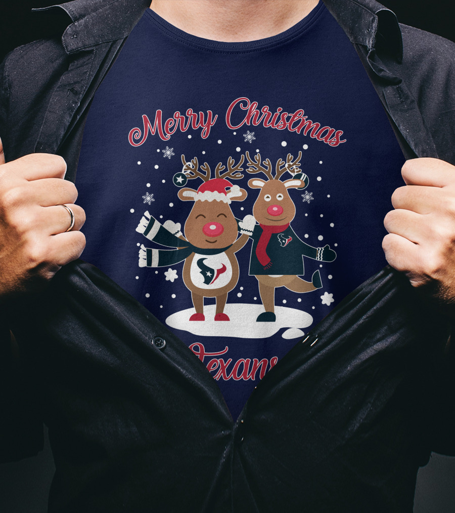 Merry Christmas Houston Texans Reindeer T-Shirt