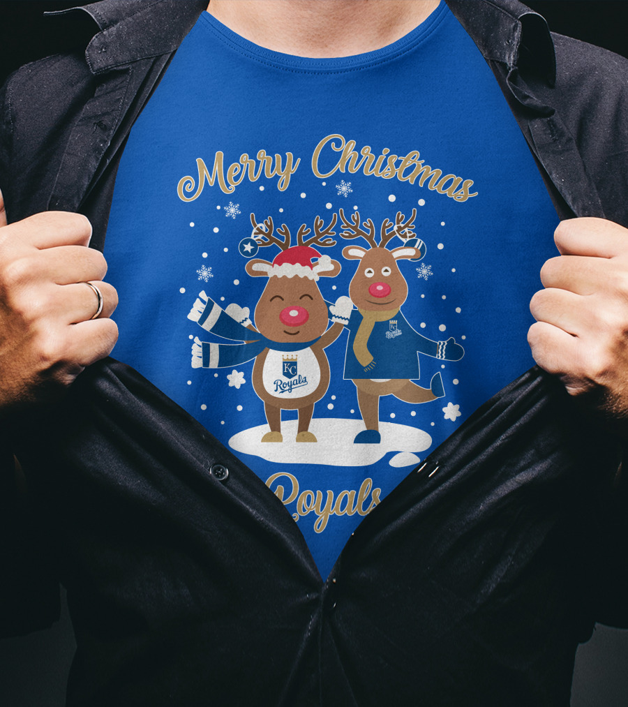 Merry Christmas Kansas City Royals Reindeer T-Shirt