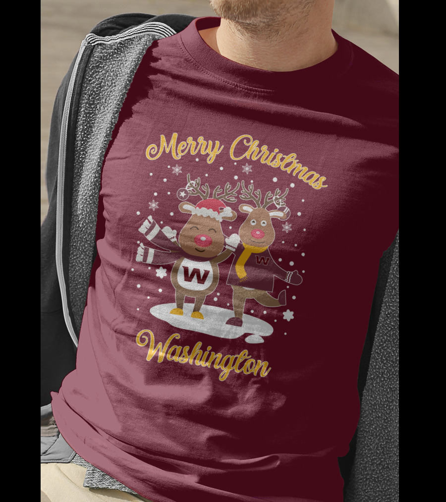 Merry Christmas Washington Football Team Reindeer T-Shirt