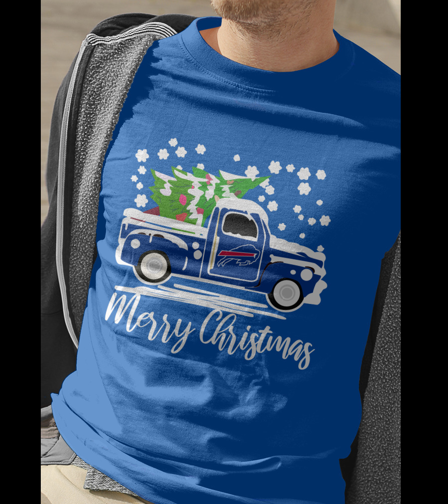 Buffalo Bills Vintage Truck Merry Christmas T-Shirt