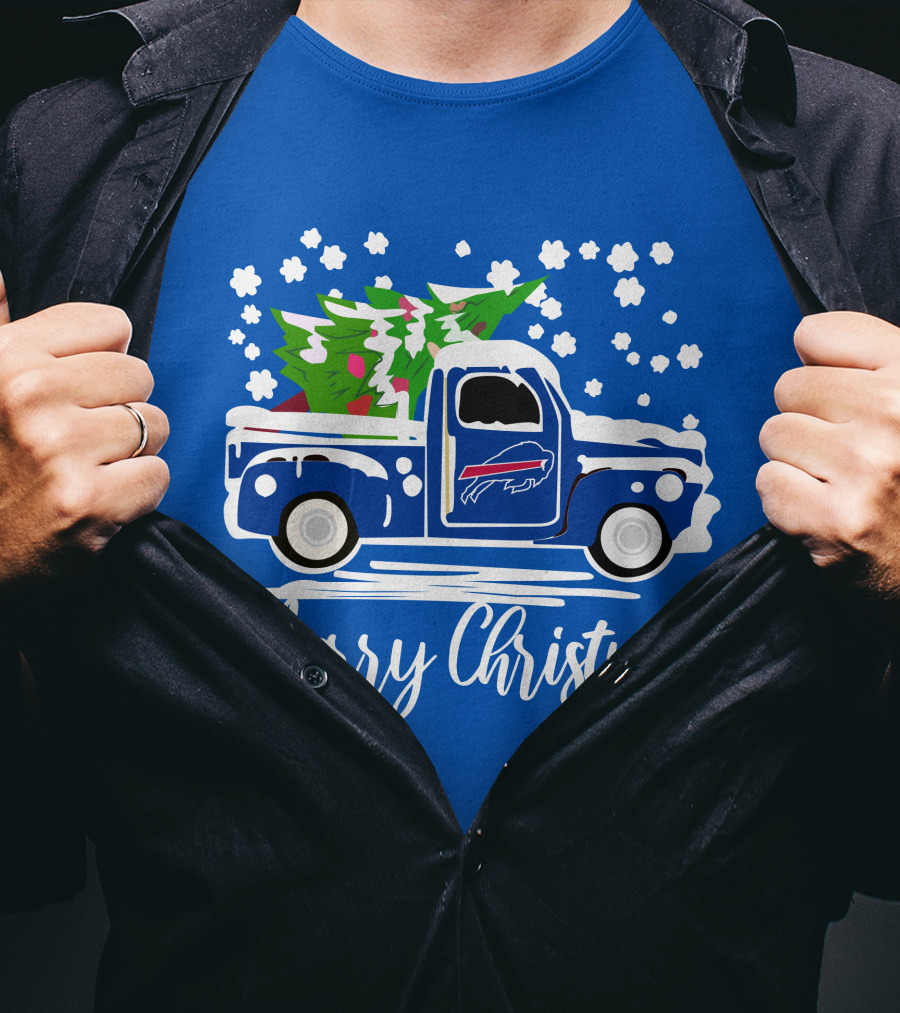 Buffalo Bills Vintage Truck Merry Christmas T-Shirt