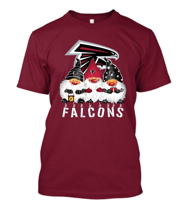 Atlanta Falcons Merry Christmas Happy Holidays Gnomes T-Shirt