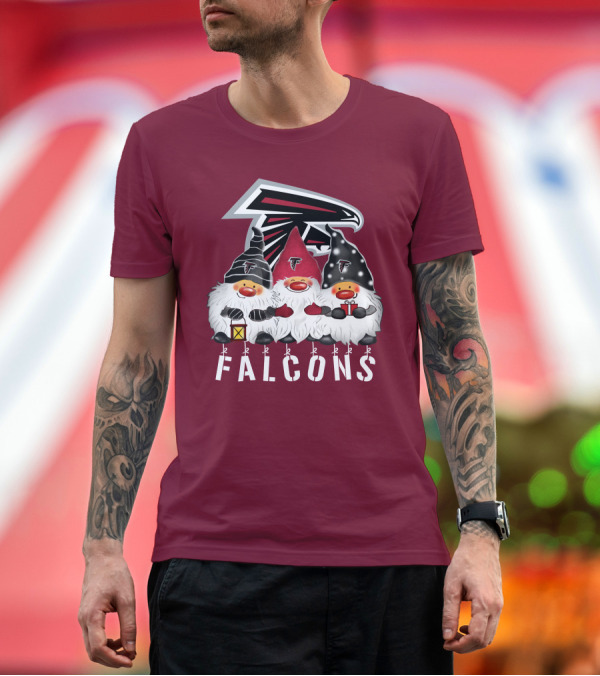 Premium T-Shirt: Atlanta Falcons Merry Christmas Happy Holidays Gnomes T-Shirt Atlanta Falcons Merry Christmas Happy Holidays Gnomes T-Shirt
