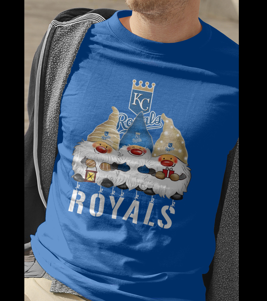 Kansas City Royals Merry Christmas Happy Holidays Gnomes T-Shirt