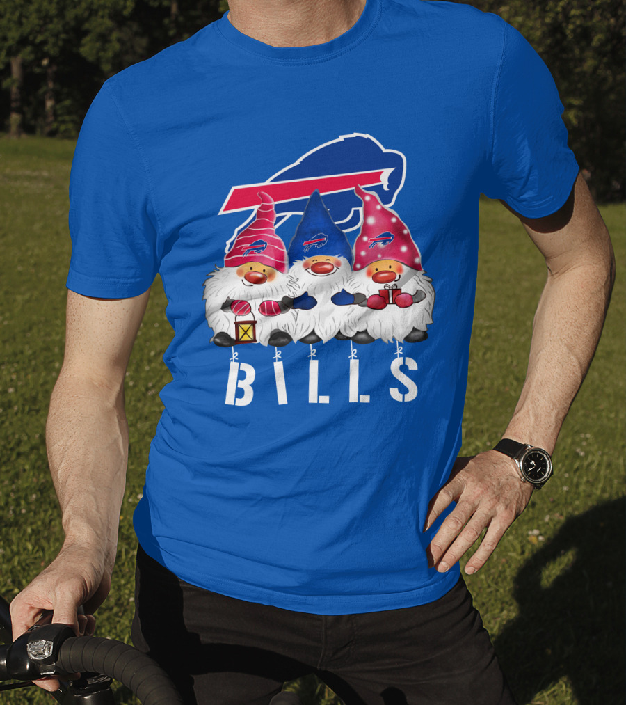 Buffalo Bills Happy Holidays Gnomes Christmas T-Shirt