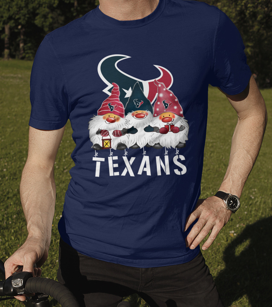 Texans Christmas Gnomes Houston Happy Holidays T-Shirt