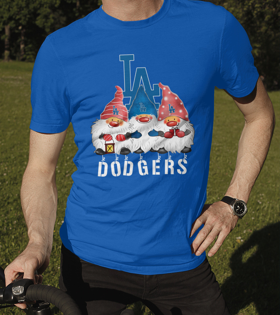 Los Angeles Dodgers Merry Christmas Happy Holidays Gnomes T-Shirt