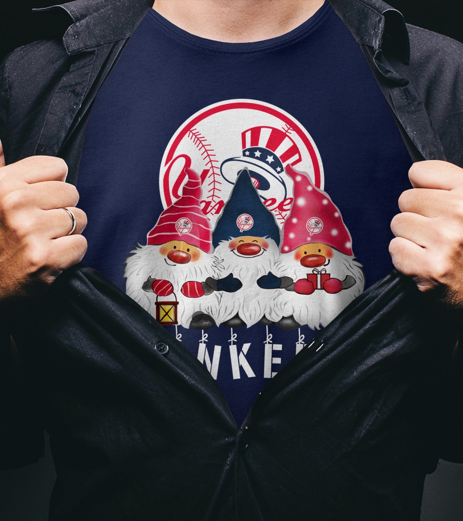 Yankees Merry Christmas Happy Holidays New York Yankees T-Shirt
