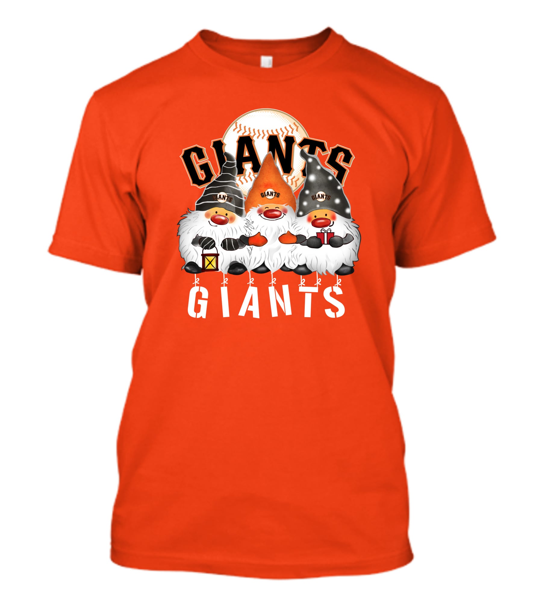 San Francisco Giants Merry Christmas Happy Holidays Giants Gnomes Baseball T-Shirt