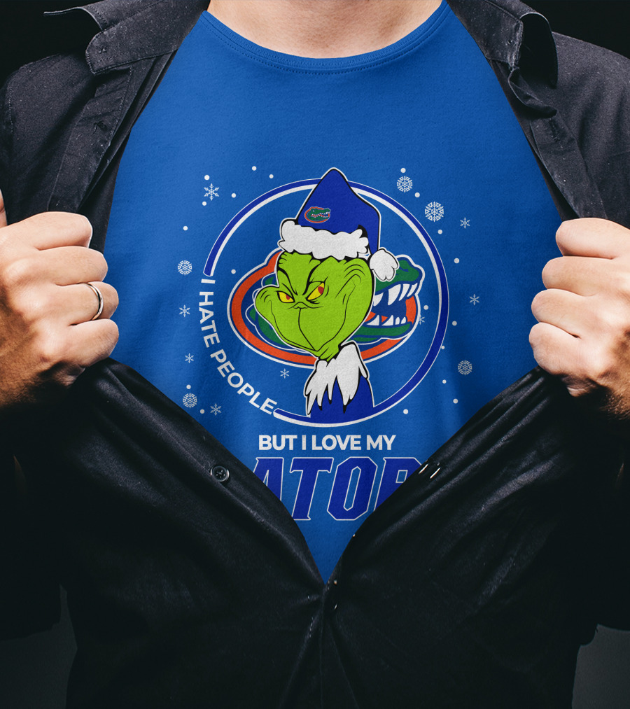 Grinch Santa I Hate People Love My Florida Gators T-Shirt