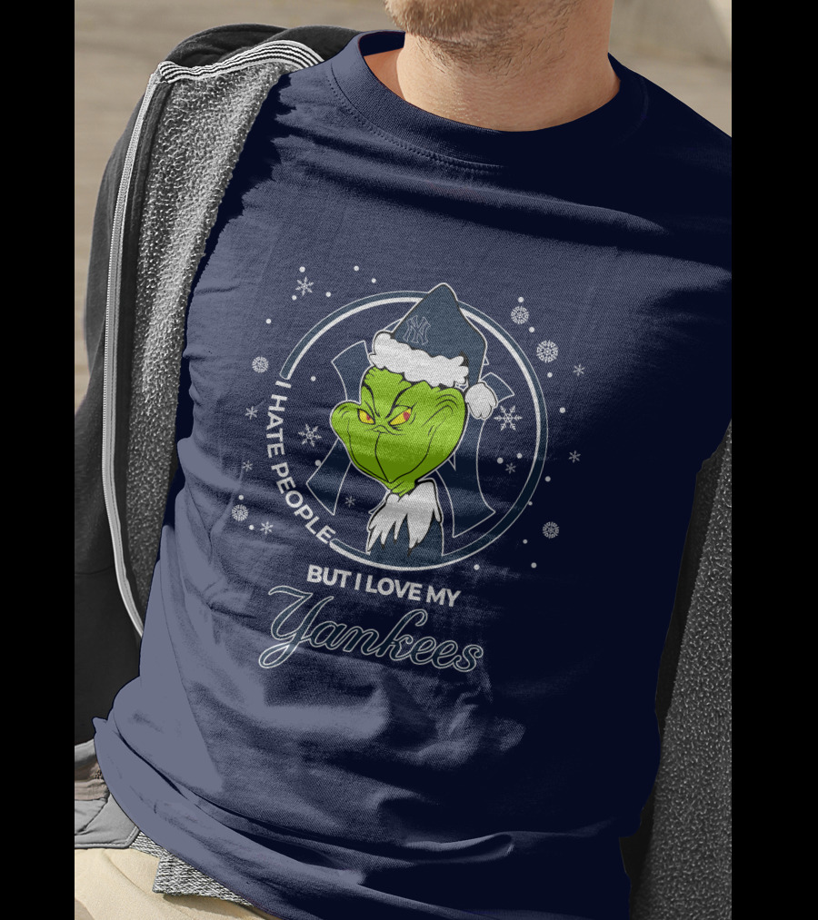 Christmas Grinch I Hate People But I Love My Yankees T-Shirt