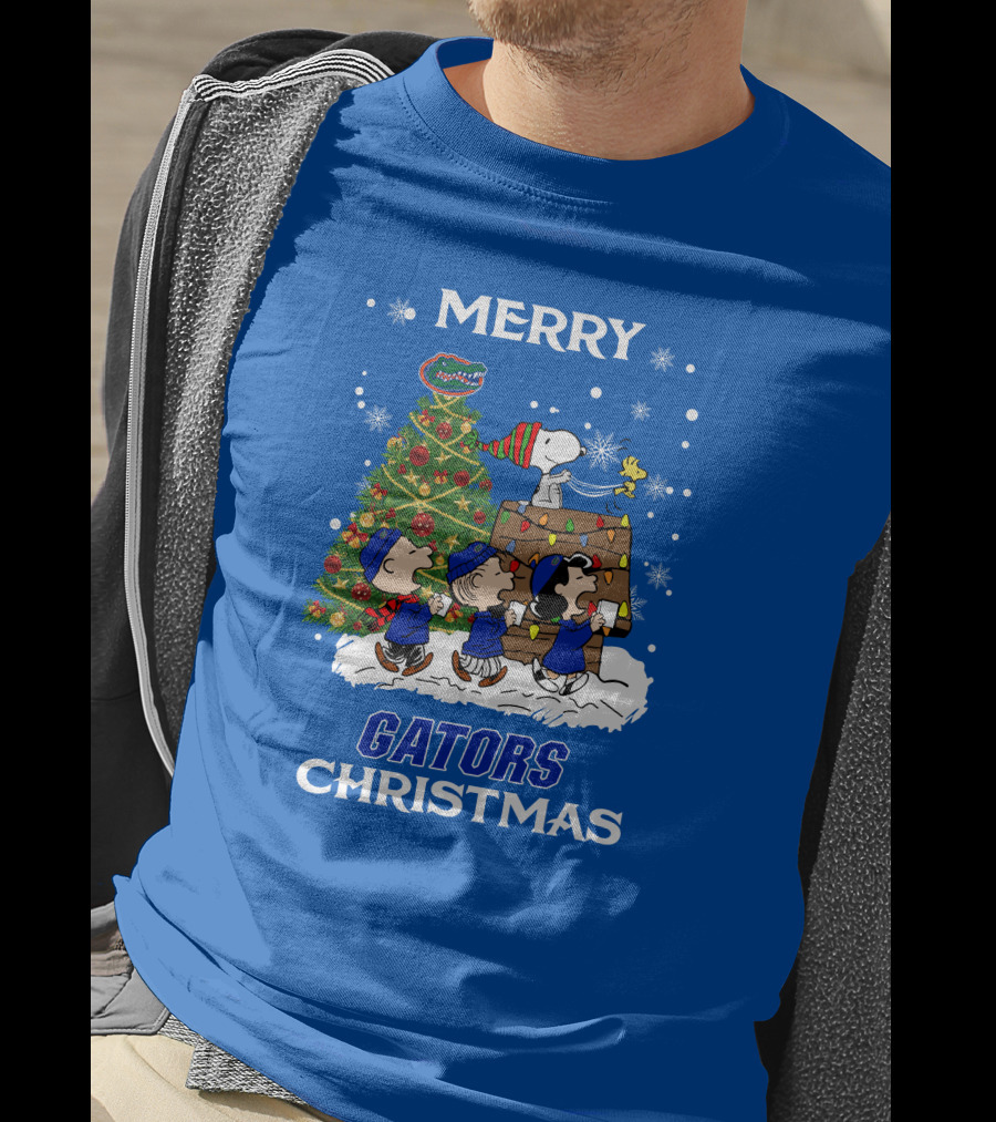 Merry Christmas Florida Gators Peanuts Christmas Tree T-Shirt