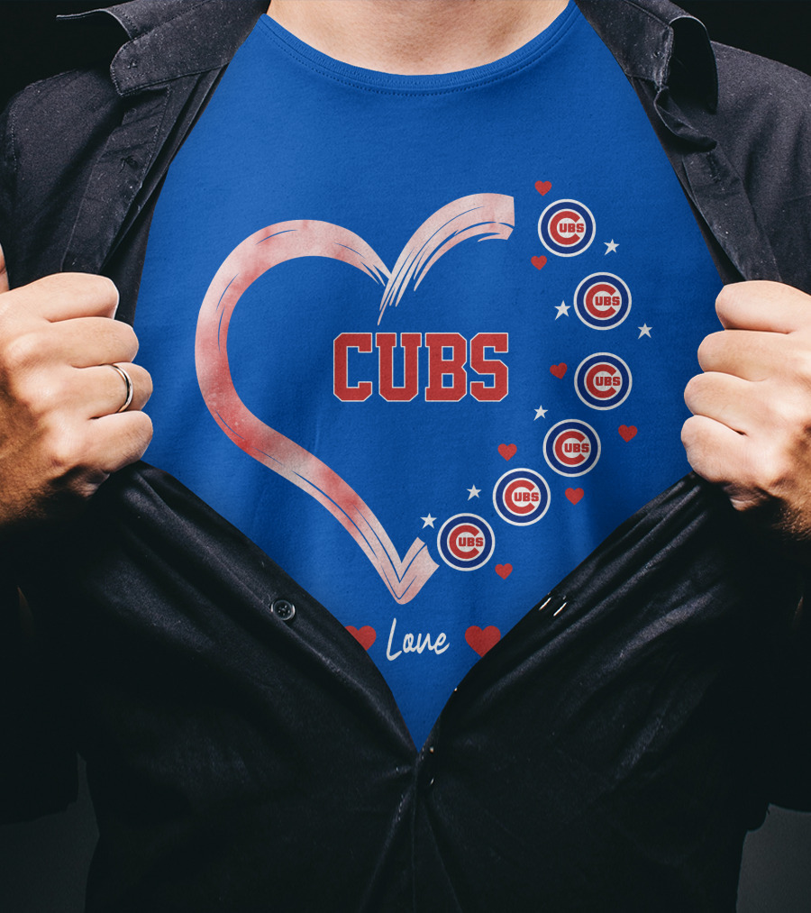 Peace Love Heart Cubs Chicago Cubs T-Shirt