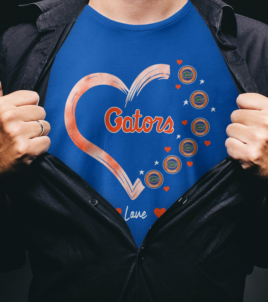 Peace Love Gators Heart Florida Gators T-Shirt