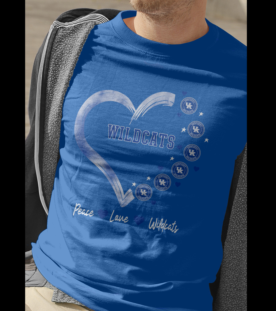 Peace Love Wildcats Kentucky Wildcats UK T-Shirt