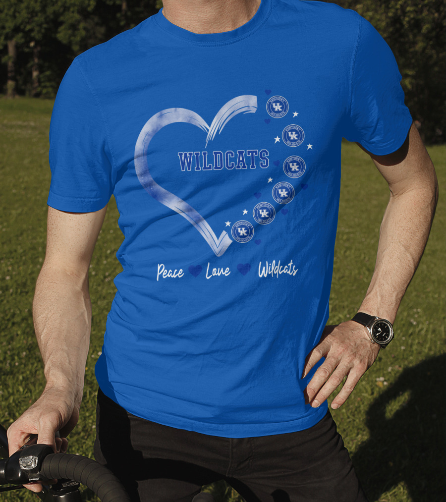 Peace Love Wildcats Kentucky Wildcats UK T-Shirt