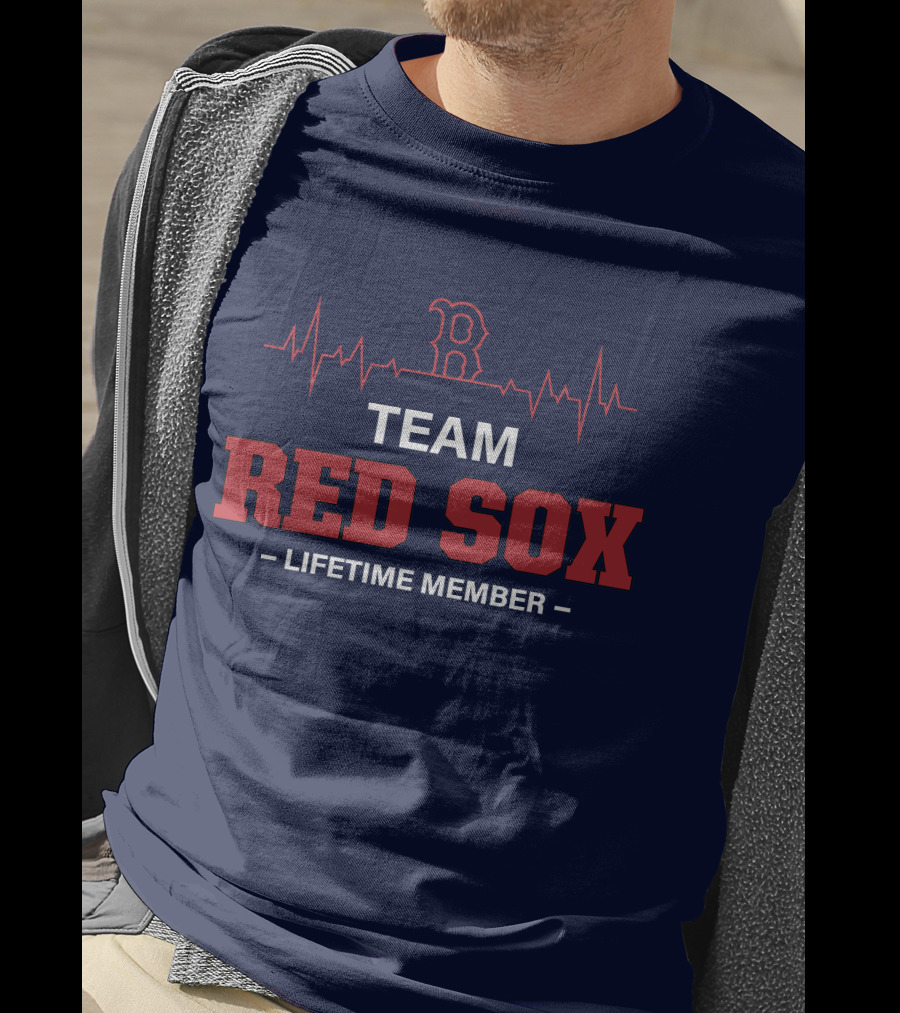 Team Red Sox Lifetime Member עם הדופק Red B T-Shirt