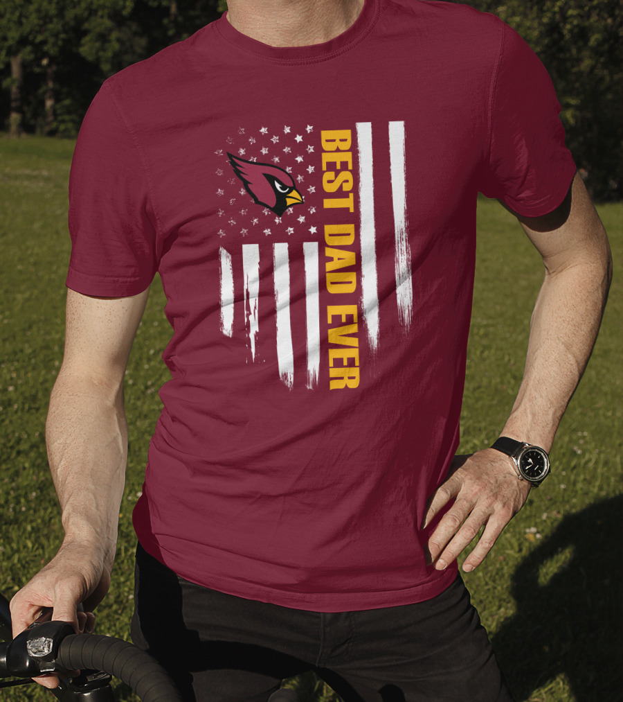 Arizona Cardinals Flag Best Dad Ever T-Shirt