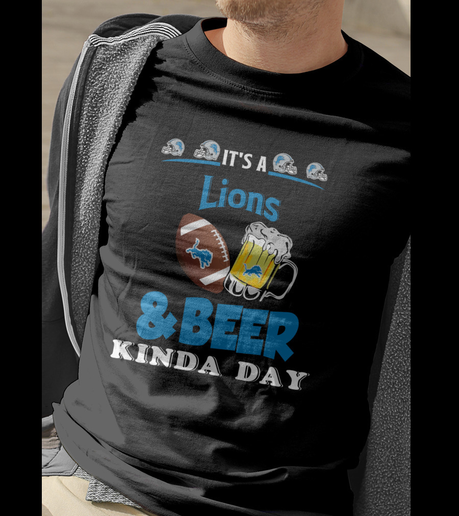 Detroit Lions Football And Beer Celebration Day T-Shirt