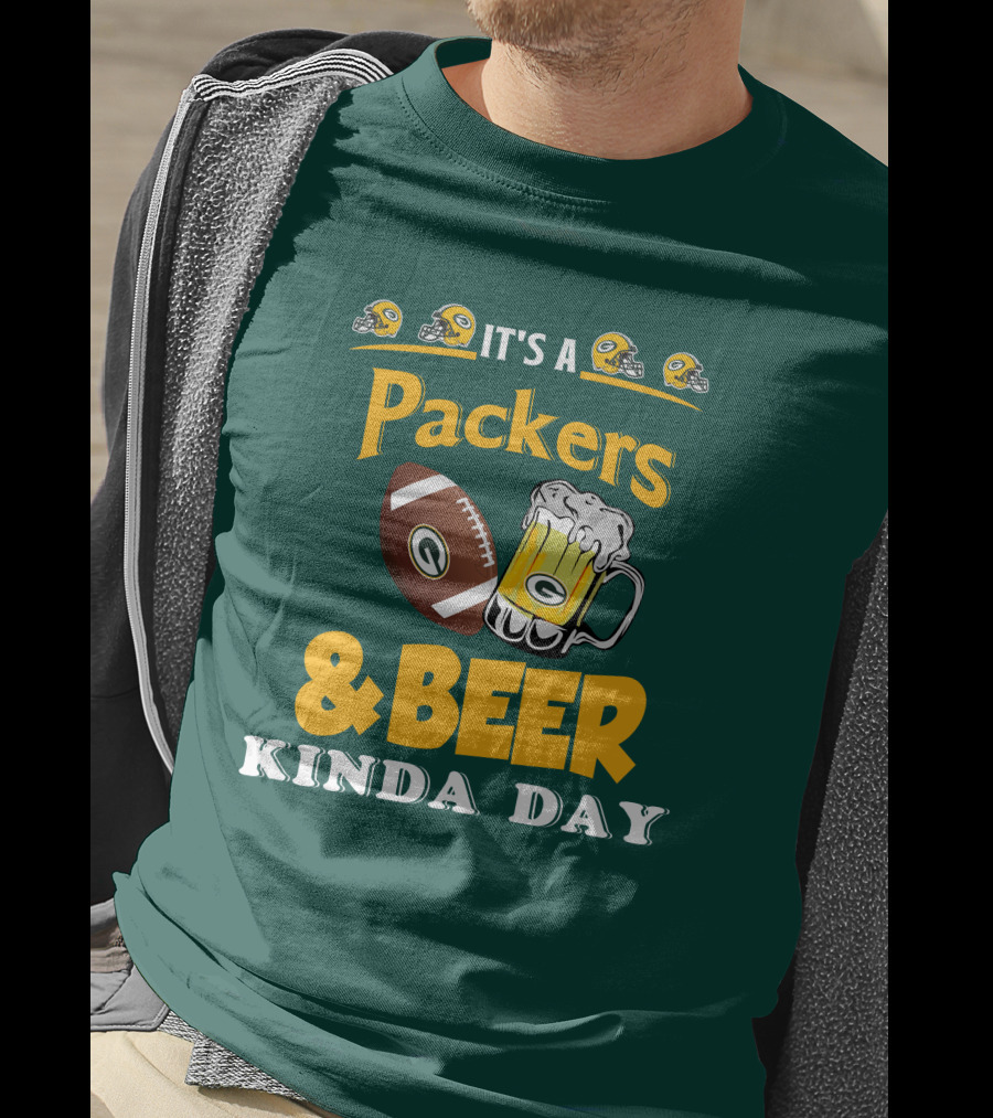 Green Bay Packers Football And Beer Kinda Day T-Shirt