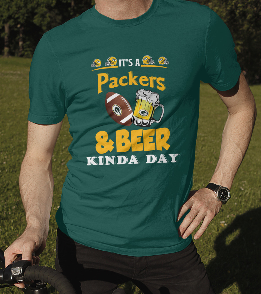 Green Bay Packers Football And Beer Kinda Day T-Shirt