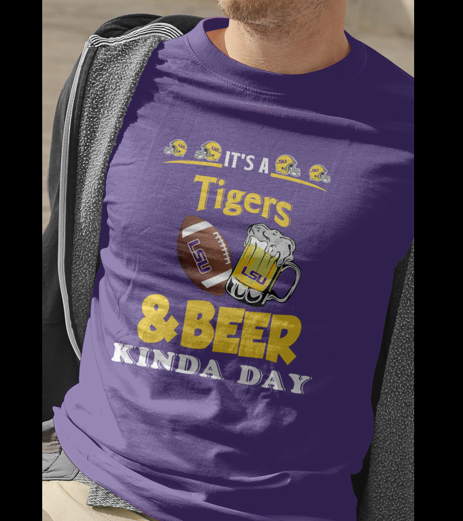 LSU Tigers Football And Beer Celebration Day T-Shirt