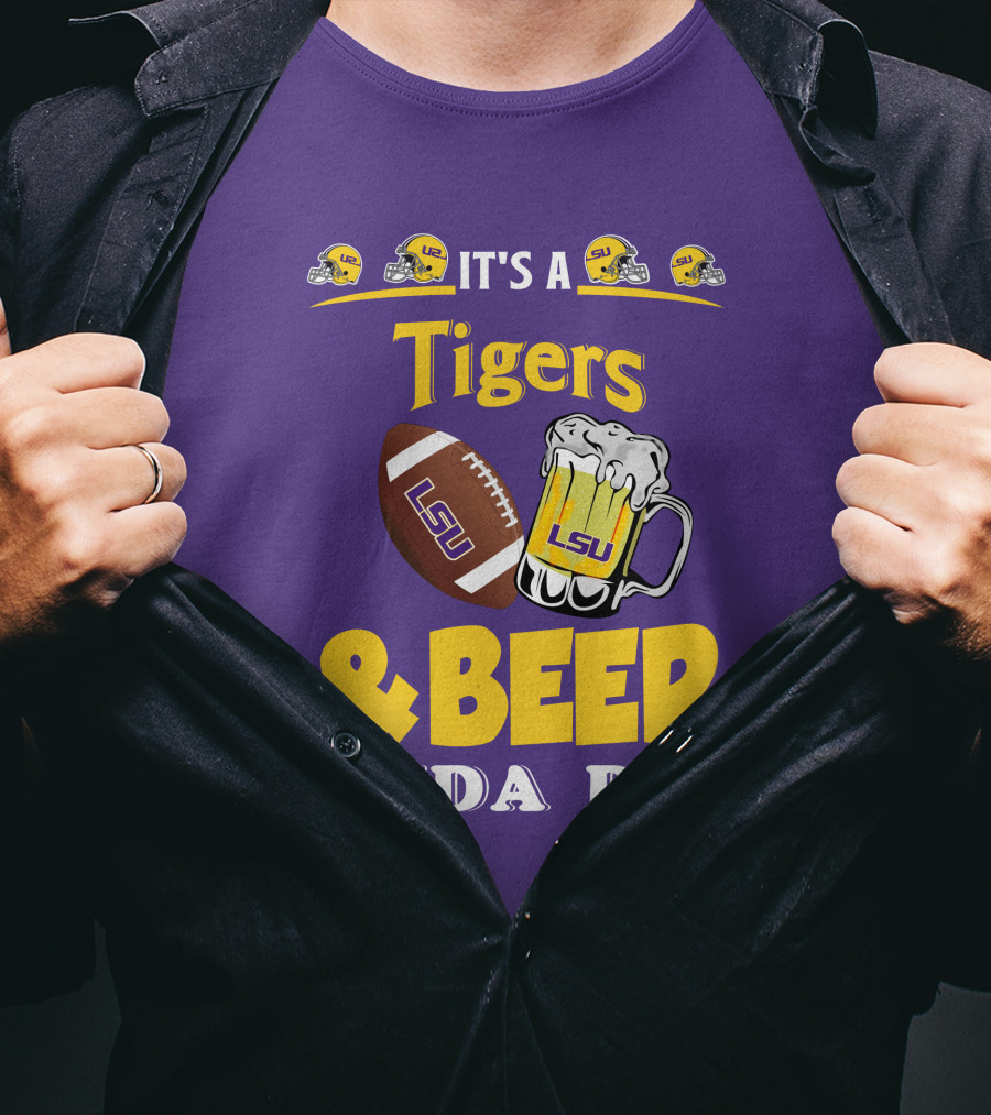 LSU Tigers Football And Beer Celebration Day T-Shirt