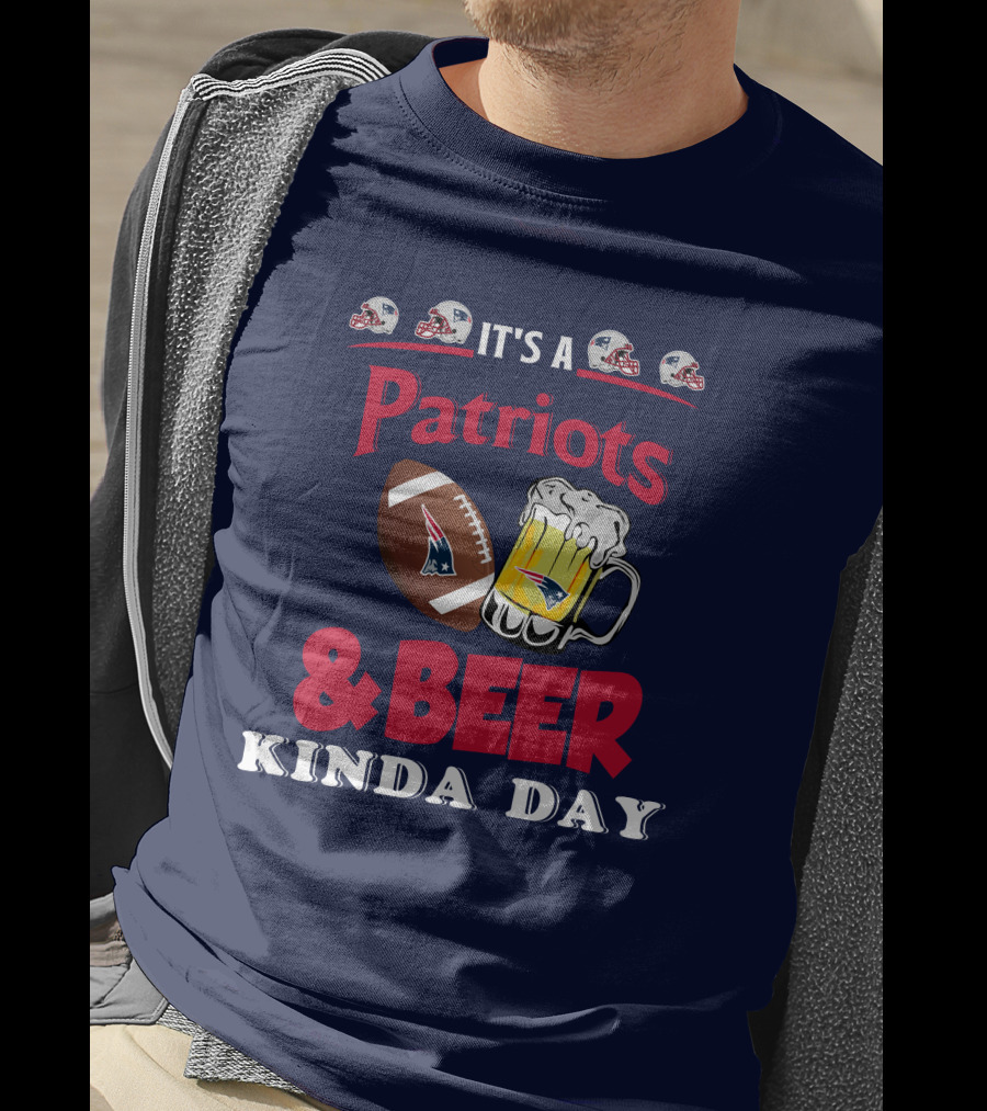 New England Patriots Football And Beer Celebration Day T-Shirt