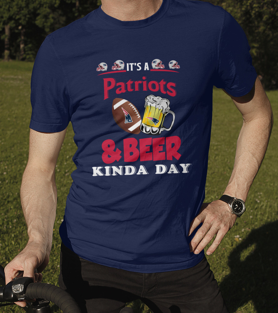 New England Patriots Football And Beer Celebration Day T-Shirt