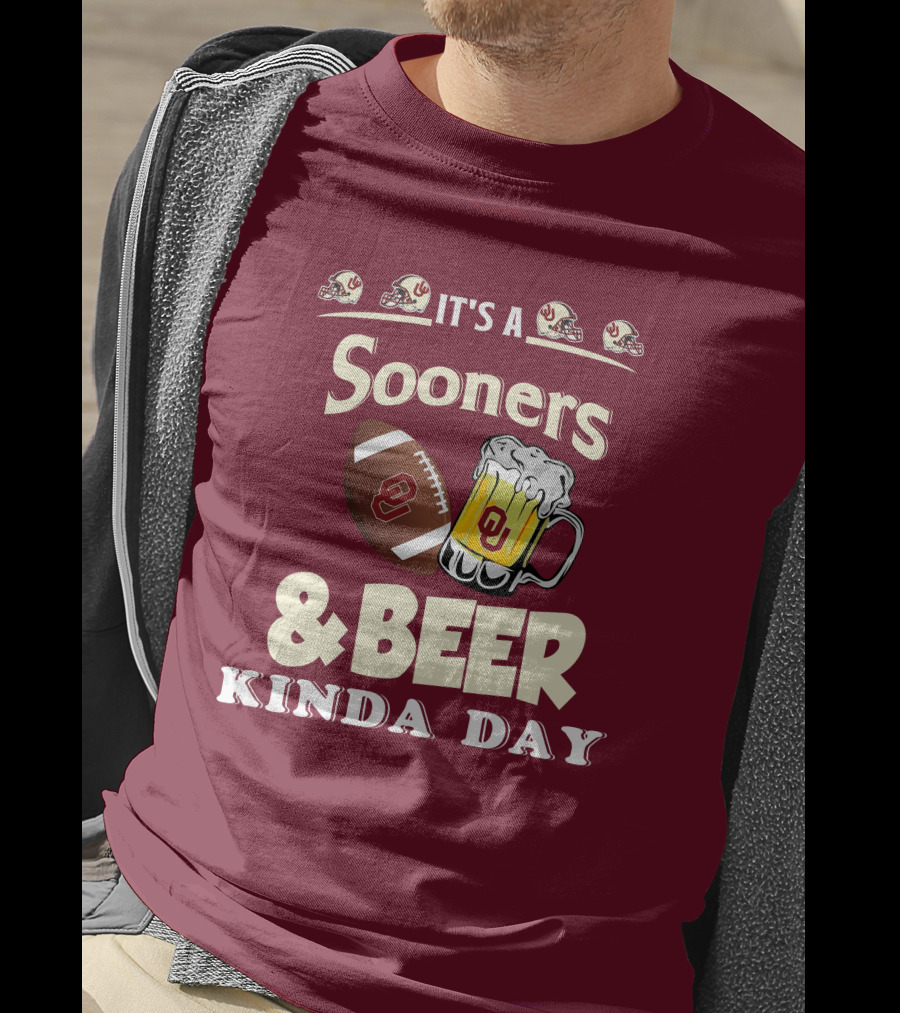 Oklahoma Sooners Football And Beer Kinda Day T-Shirt
