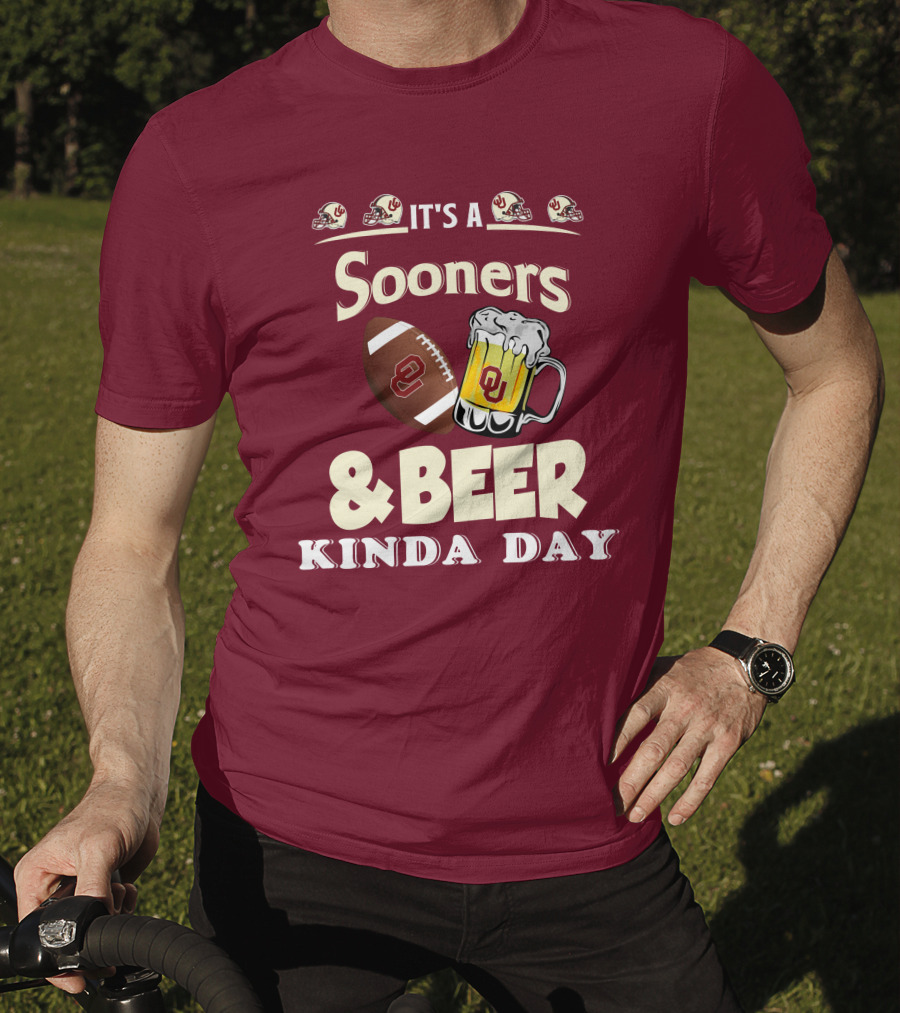 Oklahoma Sooners Football And Beer Kinda Day T-Shirt