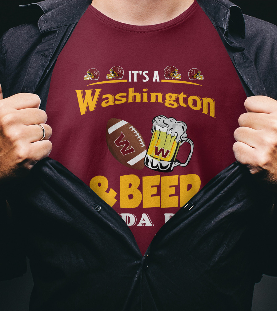 Washington Football And Beer Celebration Day T-Shirt