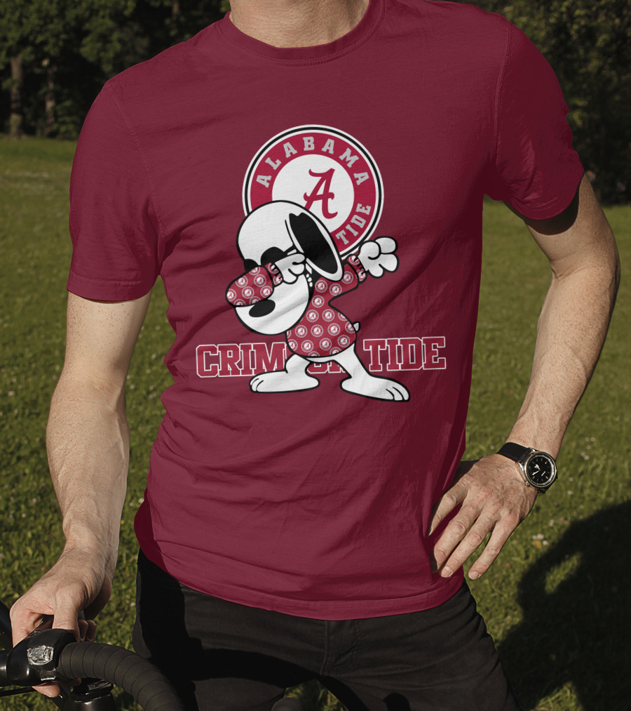 Alabama Crimson Tide Snoopy Dabbing Football Fan Spirit T-Shirt