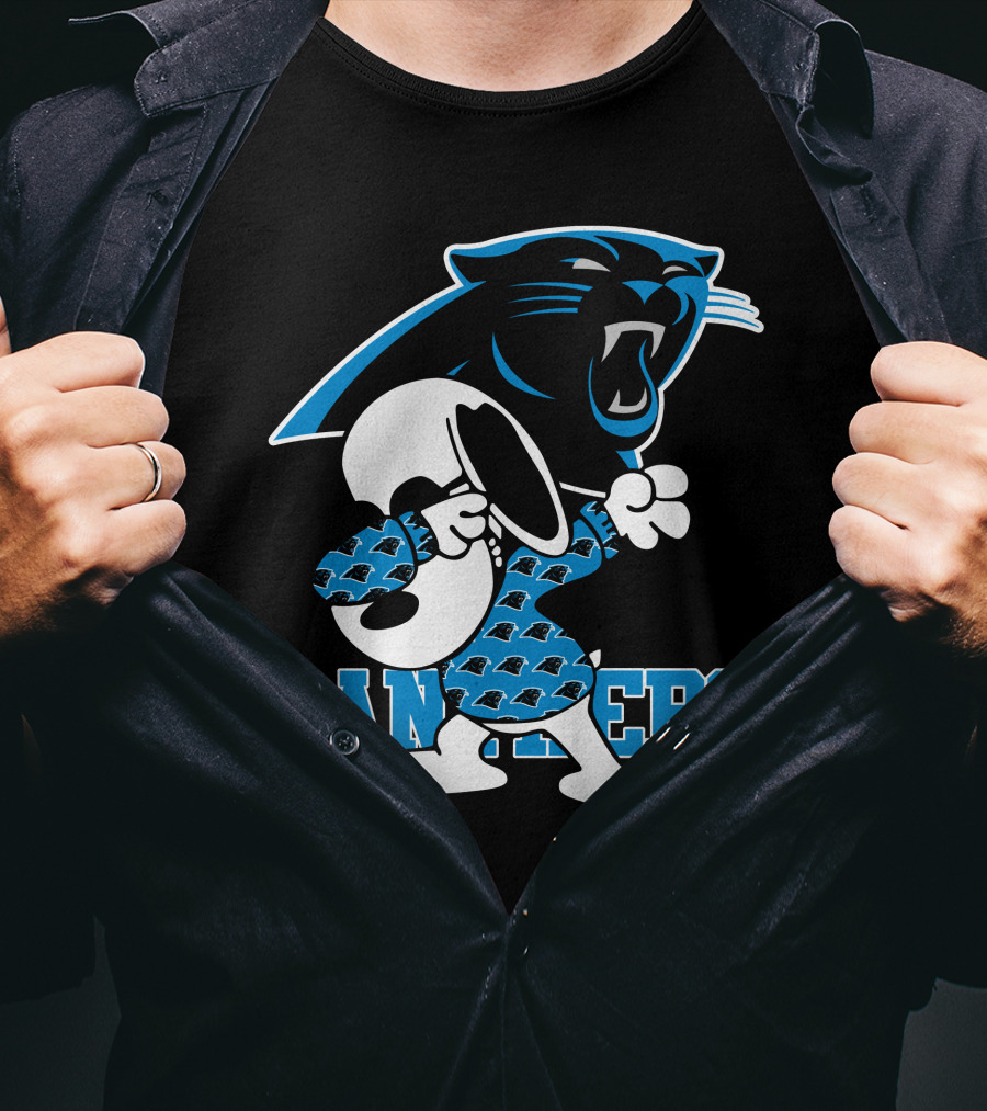 Carolina Panthers Snoopy Dabbing Panthers T-Shirt