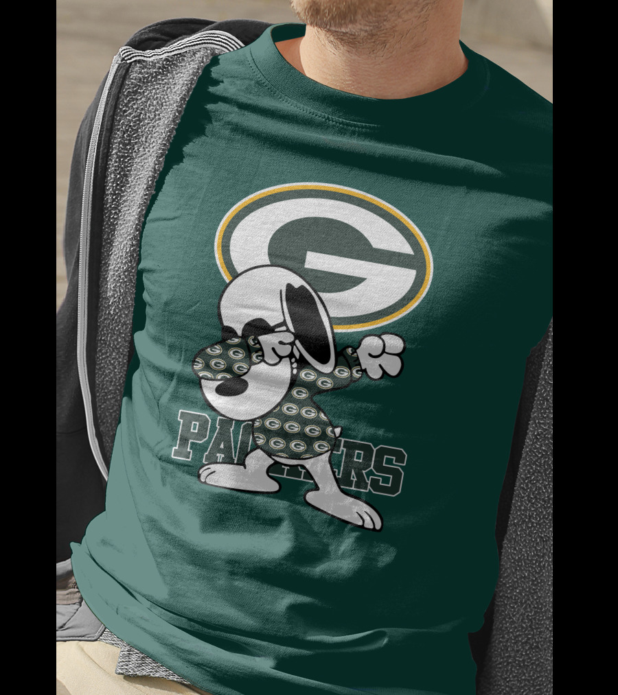 Green Bay Packers Snoopy Dabbing Packers T-Shirt